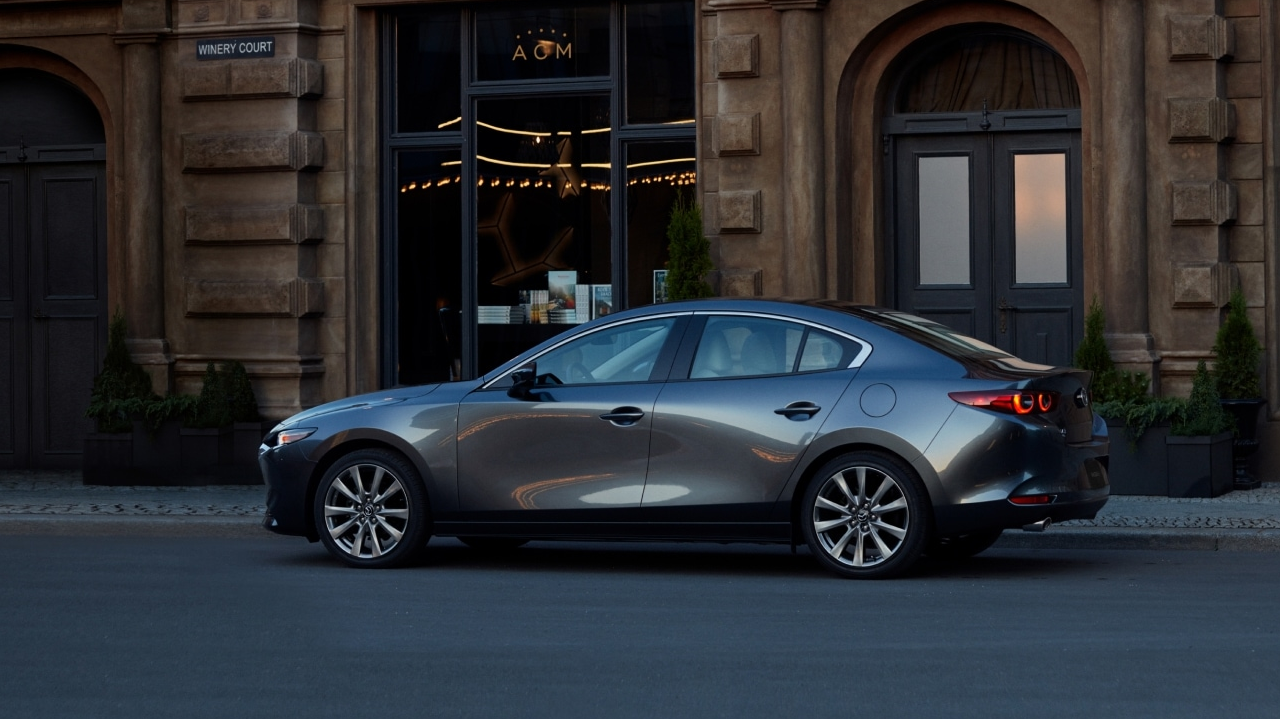 Profile of the 2026 Mazda3 Sedan