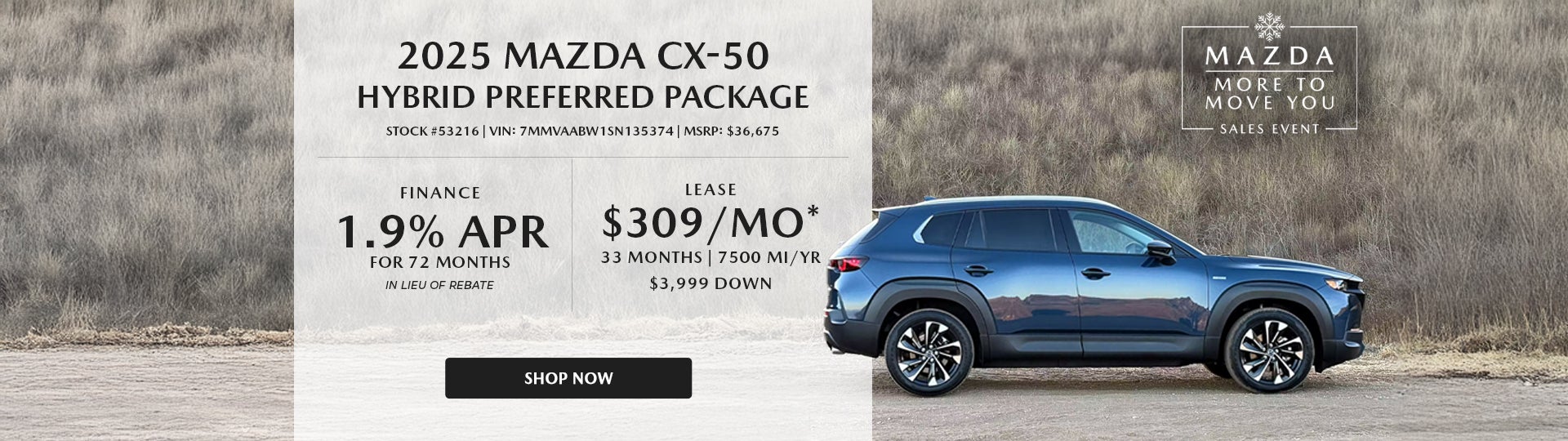 2025 Mazda CX-50 Hybrid PREFERRED PACKAGE