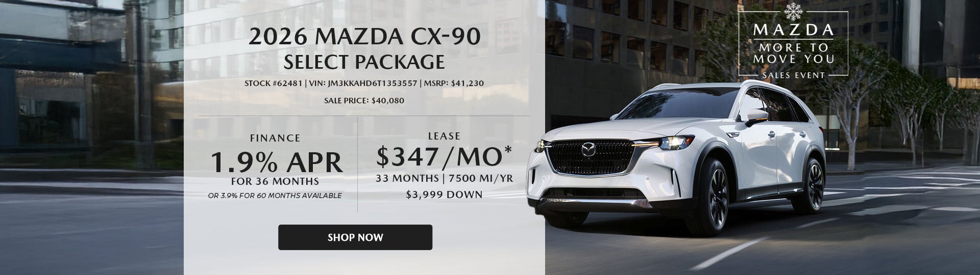 2026 Mazda CX-90 SELECT PACKAGE