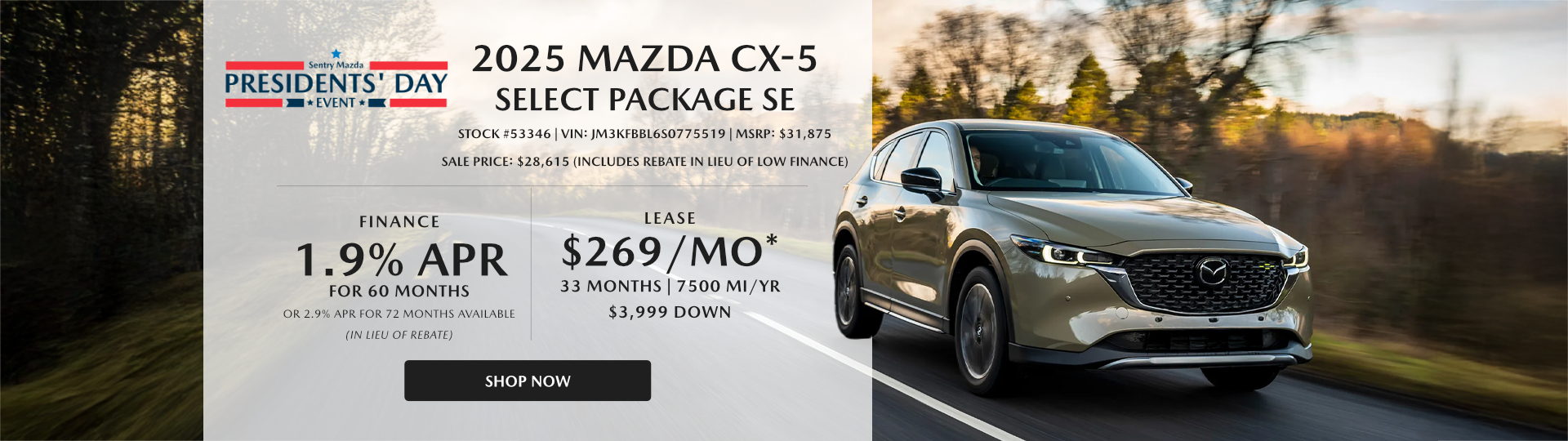 2025 Mazda CX-5 Select Package SE