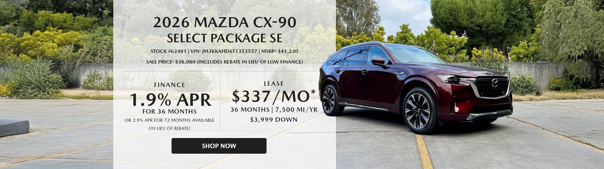2026 Mazda CX-90 Select Package SE